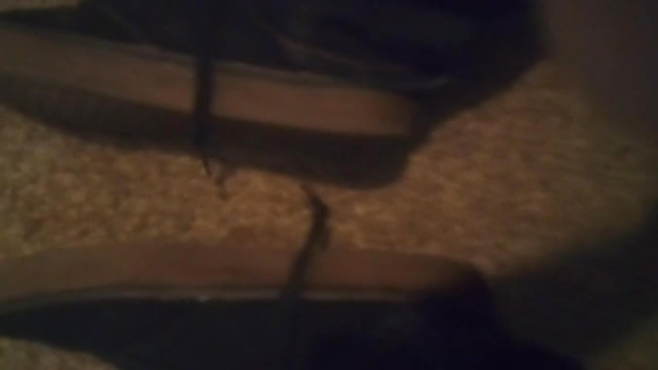 Black Dress Shoes & Cute Fuzzy Striped Dirty Socks (no Audio)