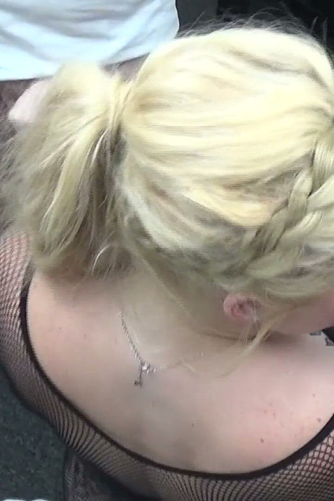 One Blonde Mouth Working Through Three Cocks