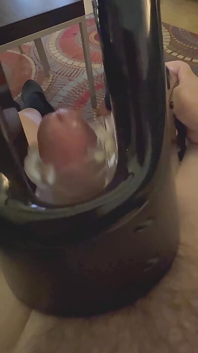 Horny in the jerk off machine