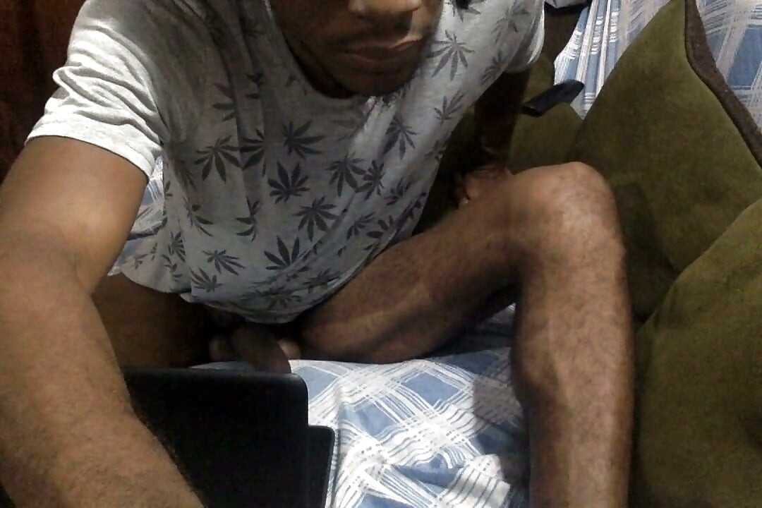 Caught Black Sexy Boy Masterbating