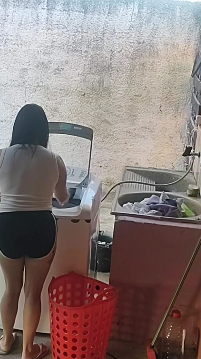 Key moment from "wife left and the maid couldn't resist my erect dick"