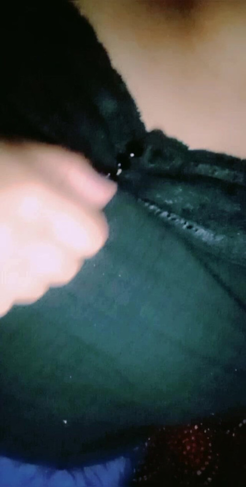 Beautiful hand playing with boobs
