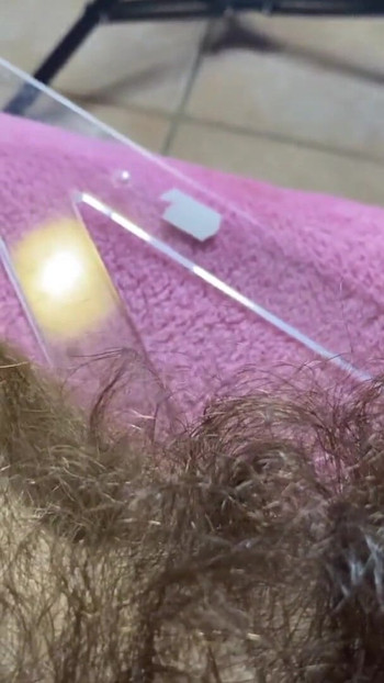 Memorable moment from "hairy bush measurement closeup"