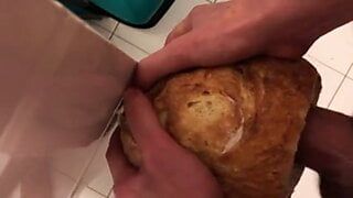 Fucking bread with cum 2