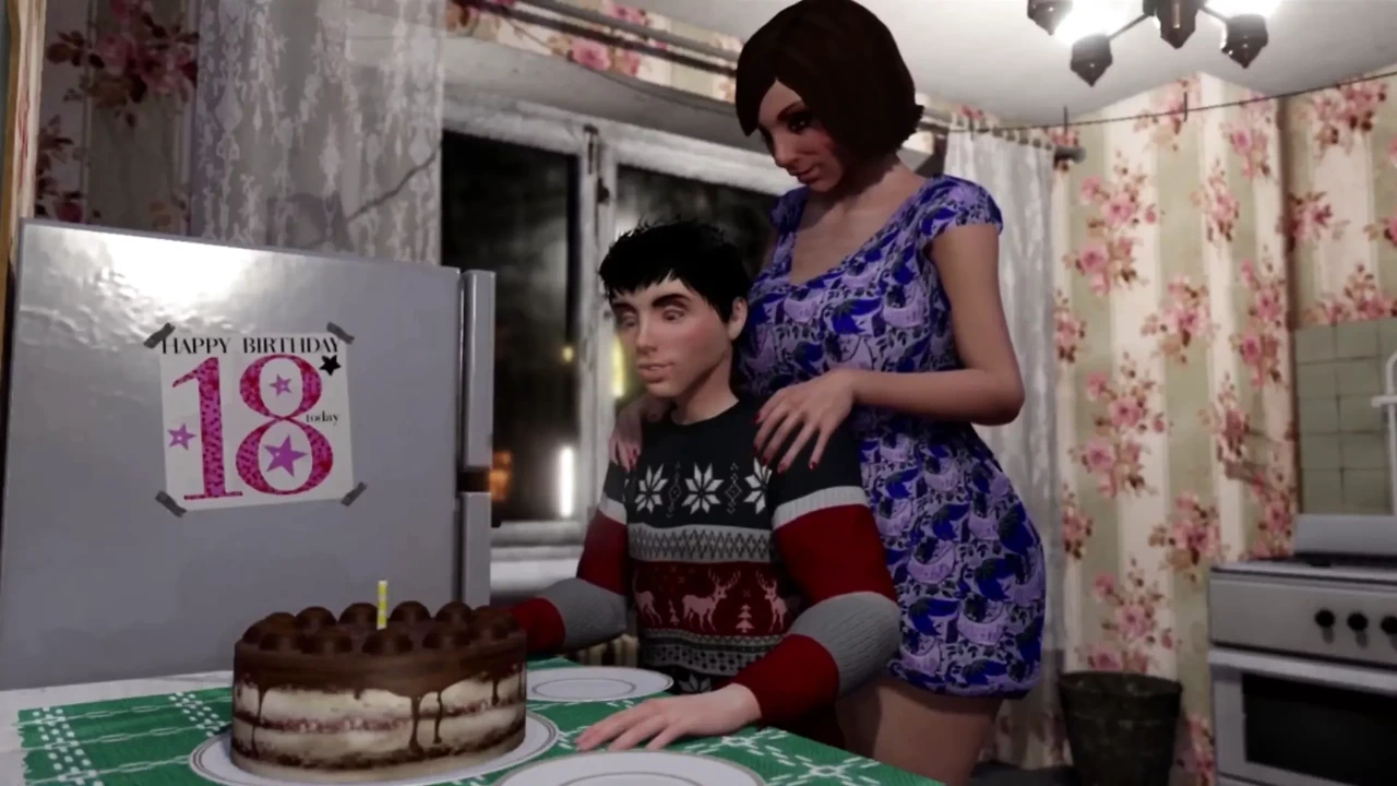 Horny Shemale Mom makes a Gift to her Step-Son - 3D Animated