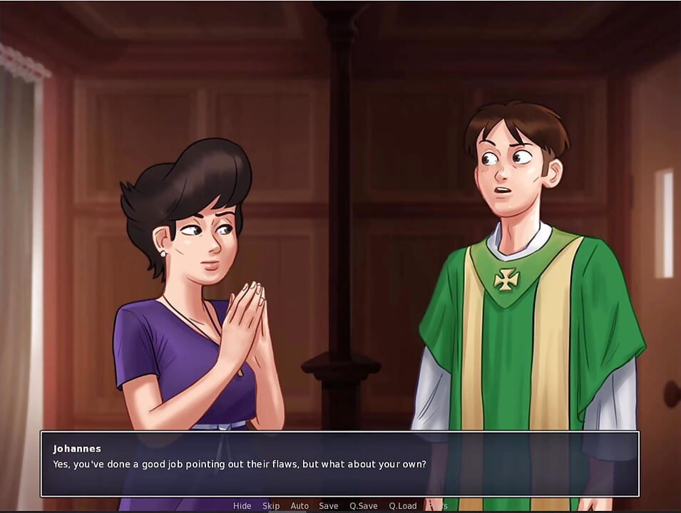 Summertime saga: the nurse helped Johannes