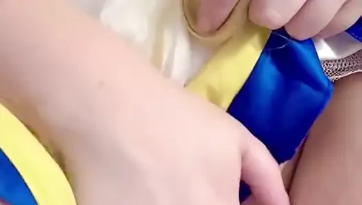 Sailor Moon Rubs Clit in Bathtub