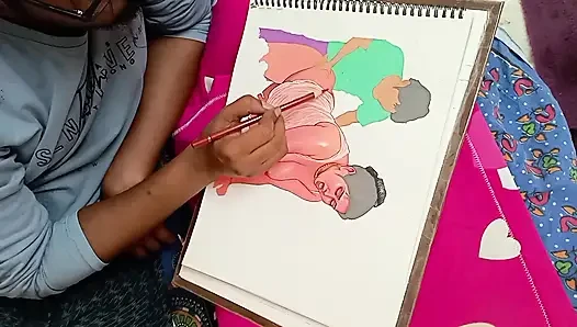 Seksi ama zavallı Hintli köylü kadın sebze parasını ödemek için bir sebze satıcısını sikiyor