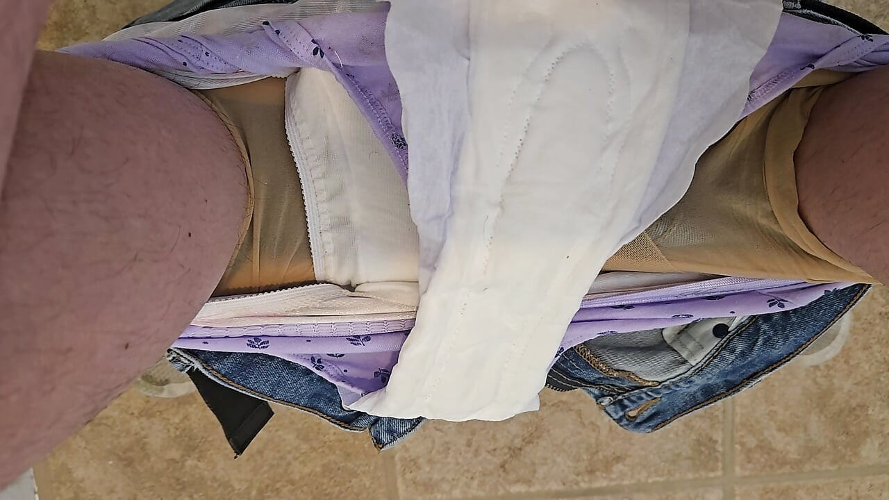 Double Panty and Sanitary Belt Tease