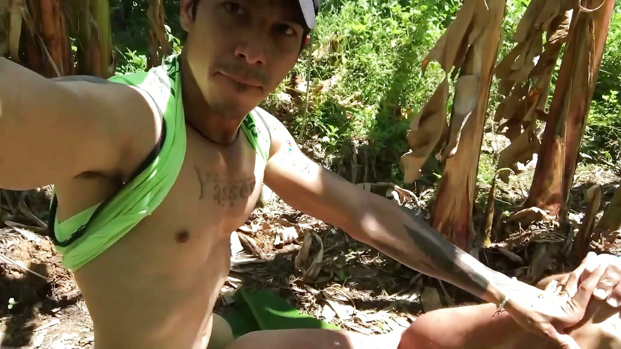Hot sex on the edge of the jungle