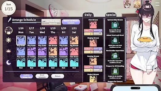 1 V-Liebhaber-Playthrough. Schöne frauen und schöner kunststil.