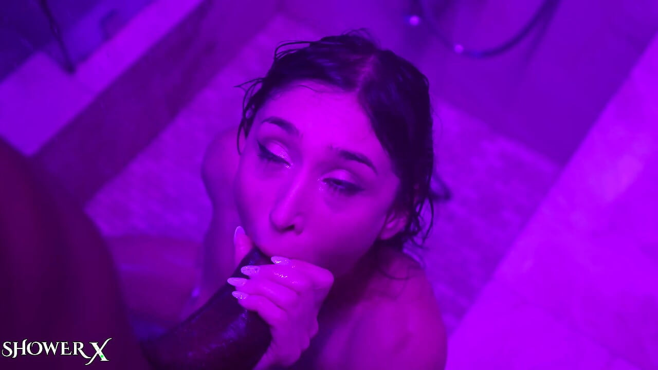 FILTHY KINGS - Busty Latina Alexis Chains Wet Shower Ride & Doggystyle Pound