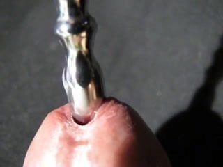Urethra bougie out close-up slow motion