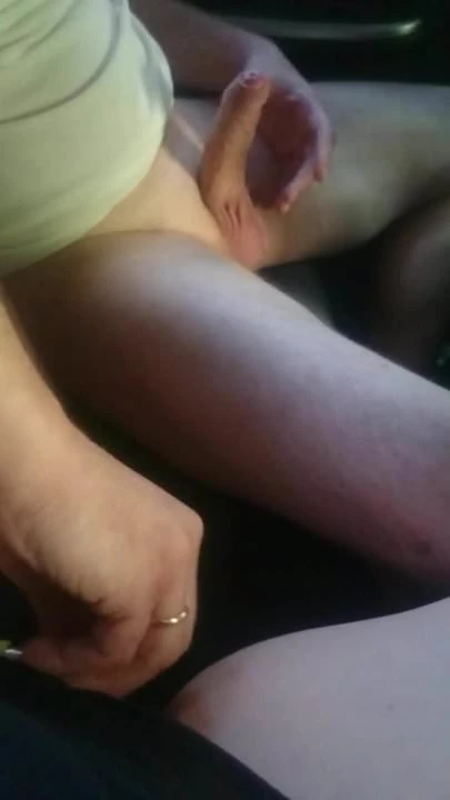stocking and masturbate in the car