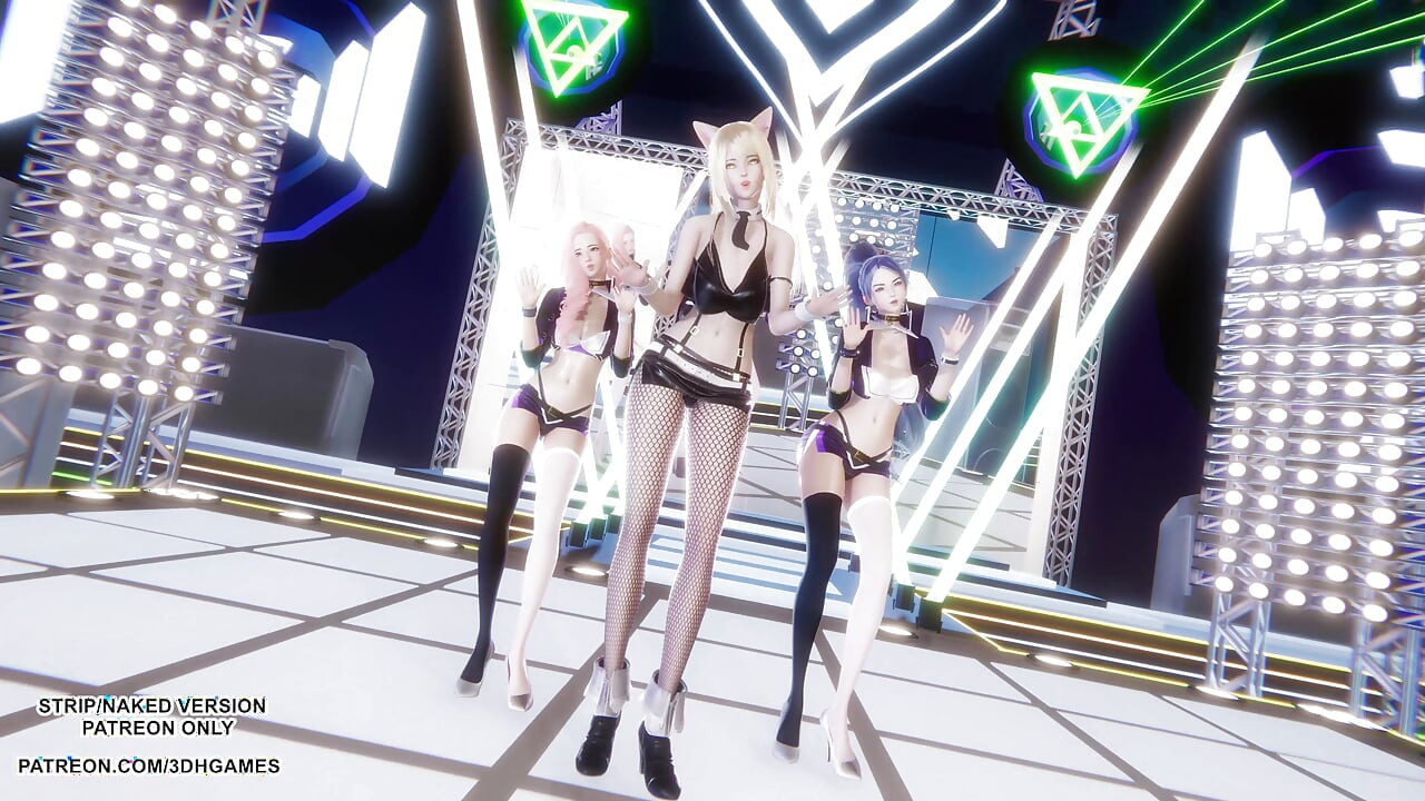 MMD - Red Velvet - Russian Roulette - Ahri Kai'Sa and Seraphine Sexy Kpop Dance League of Legends Hentai Uncensored 4K 60FPS