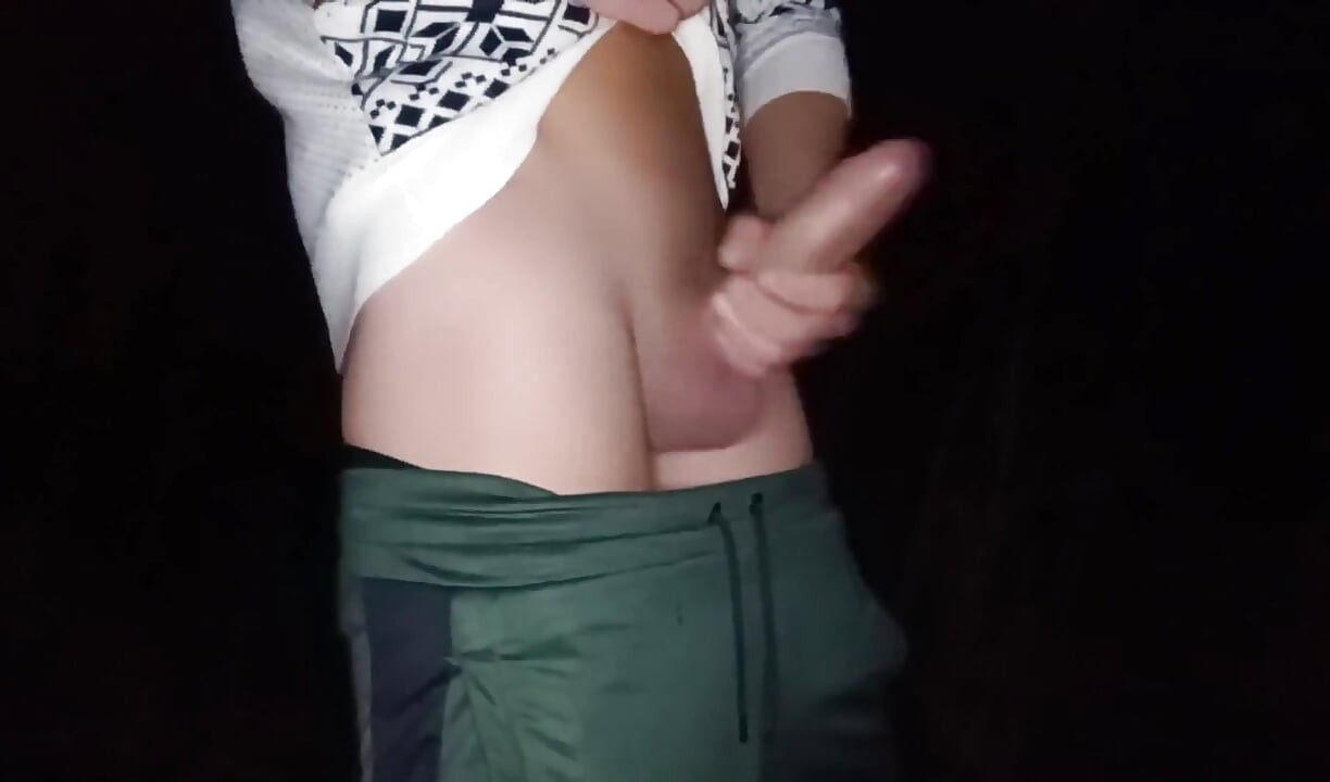 Horny Winter Night - Jerk off in the Backyard - Pre-christmas Cumshot