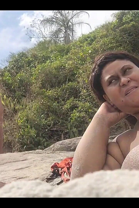 Aprico Nudist Beach Showing off My Big Pussy and Everyone Staring