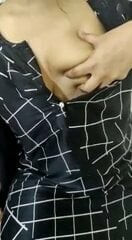 Hot wife showing tits to my friend