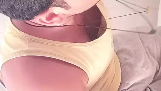 Indian boy name Ismaatdeva giving her fans to Silent jerk with funny handpee