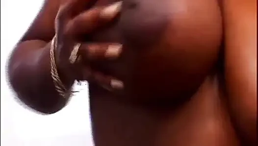 Huge natural boobs black chubby loves big black cock in pussy...cum on ass