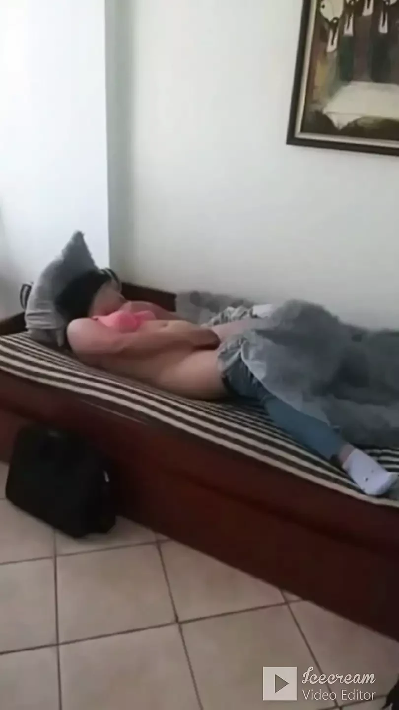My cousin comes to visit and I catch her masturbating