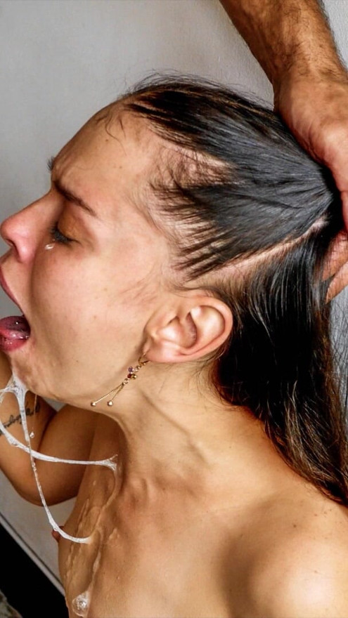 Petite Latina Throated DEEP Against The Wall By Monster Cock POV | Clip 1