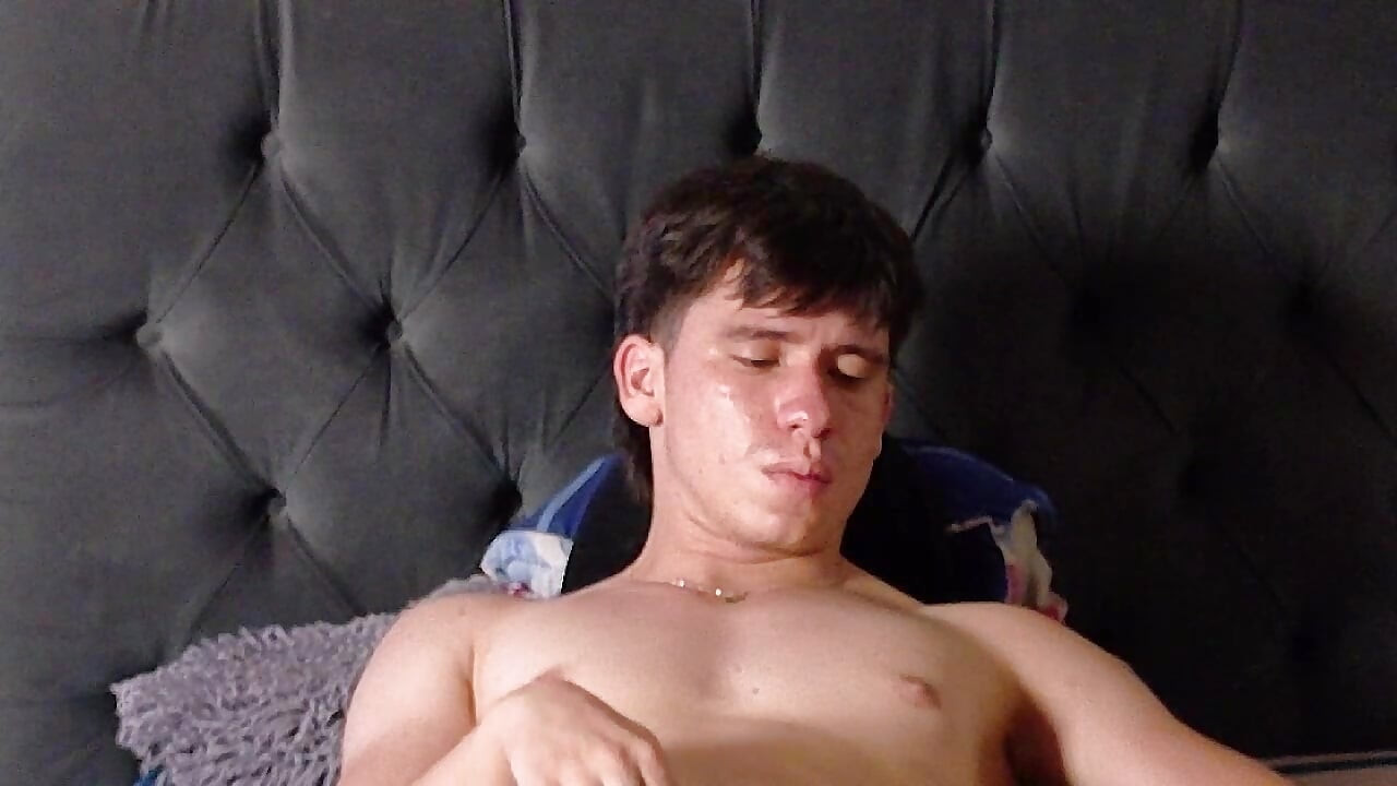 Latin Man Is Naked on His Bed and Shows His Ass