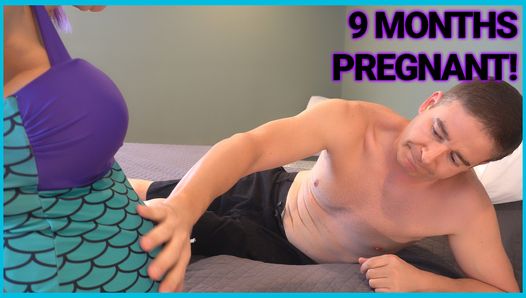 9 maanden zwangere milf geneest hoofdpijn met creampie