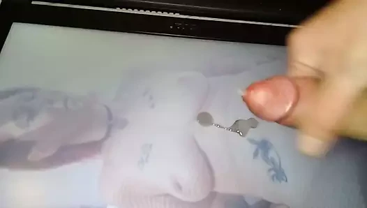 Cum üzerinde mandy