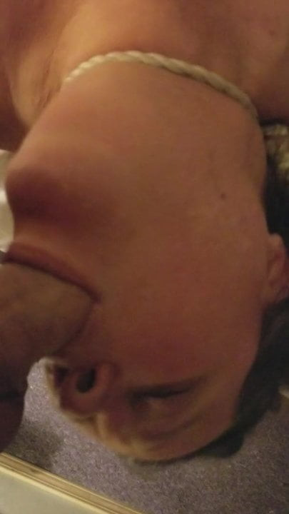 Slut sucking cock