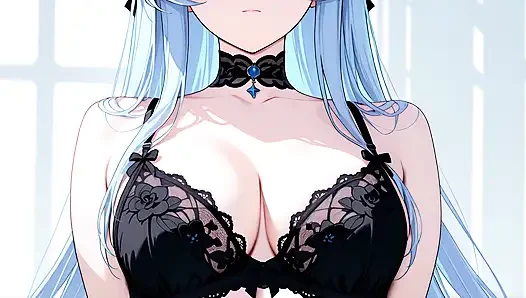 Esdeath datang untuk membeli pakaian dalam seksi baru dan bersenang-senang dengan dildo merah muda. Esdeath Hentai Cosplay
