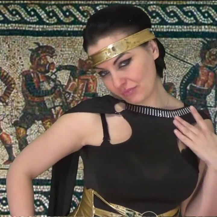 True Roman goddess sucking your cock