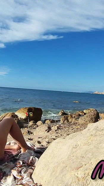 Strangers caught my wife touching and FUCKING my BIG COCK on a public nude beach - Real amateur french - MissCreamy | Clip 1