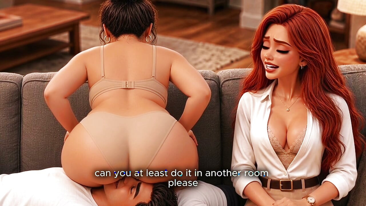 Cheated with hot redhead Realtor, Fat Wife joined them. AI Best Cartoons