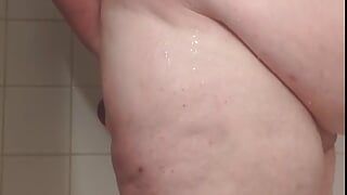 Chub boy riding dick in the shower