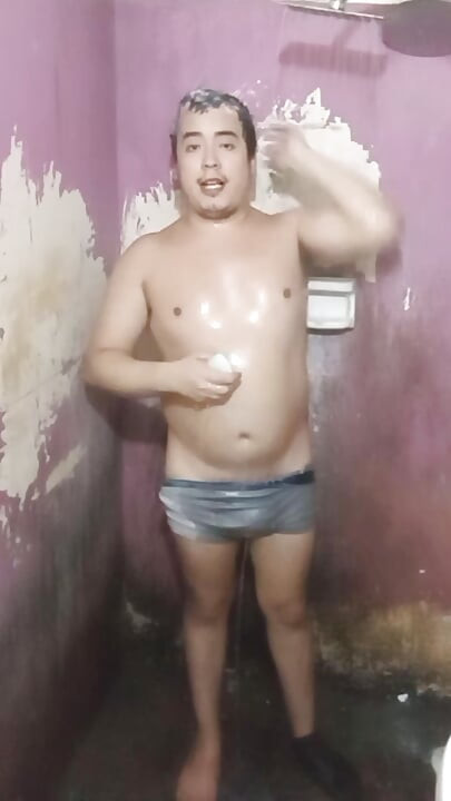 Jesus shirtless in boxer making goose cupcake smoothie of this 2026