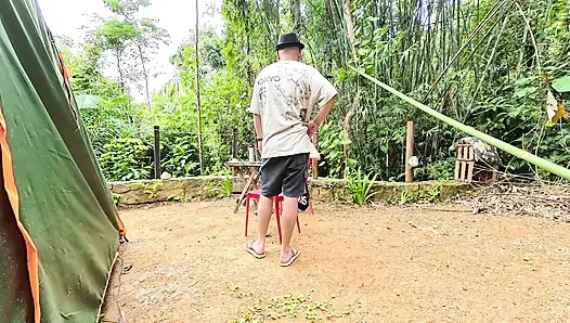 The Girl at the Campsite Agreed to Give a Blowjob and Ride Hard