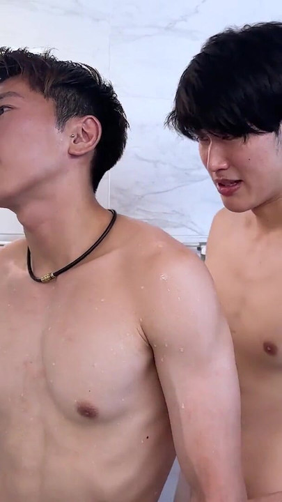 Emotional moment from "Sexy Body to Body Oil Bath Massage"