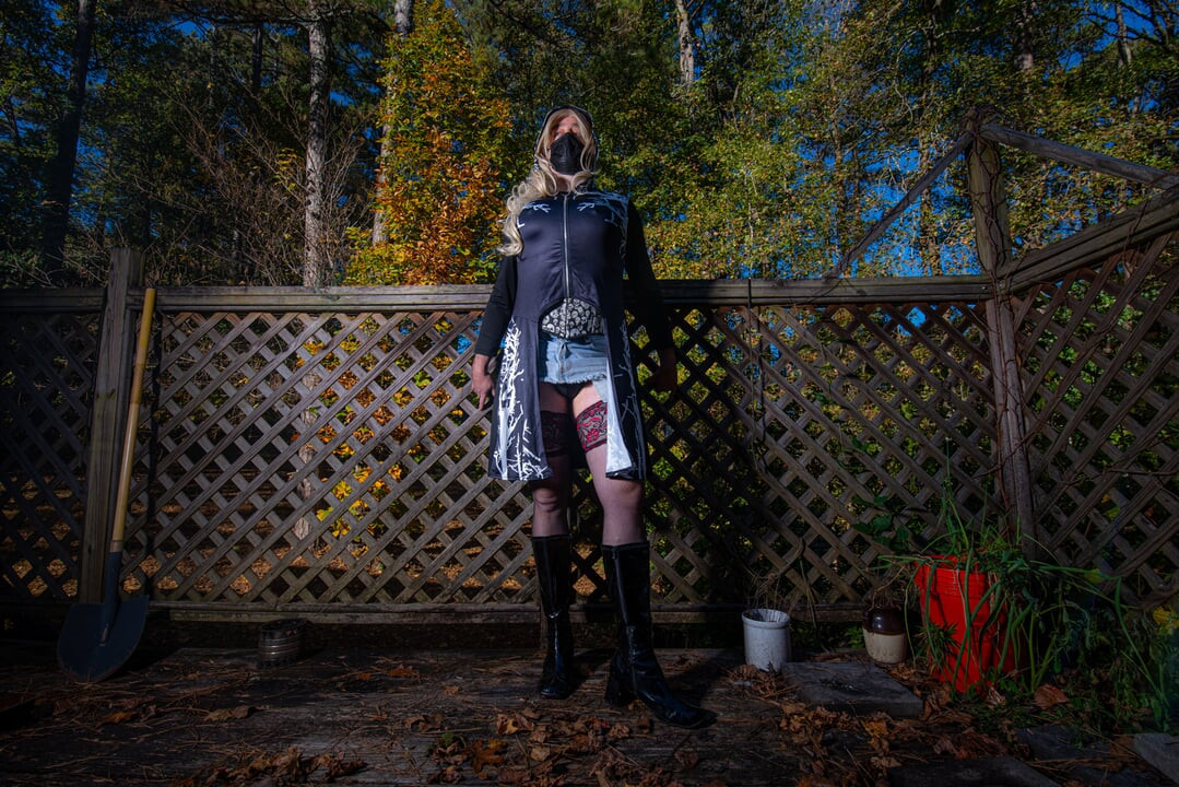 Crossdresser Jon Scarecrow BTS photoshoot
