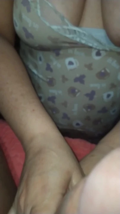 A beautiful married redhead masturbates me with both hands. The giant cock slides between her big breasts and freckles. | Clip 1