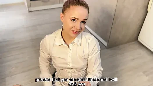 Cool hard fucking with a housekeeper maid who follows all my instructions