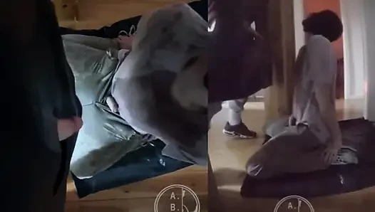 Amateur Boy Ordered to Get on His Knees, Blindfolded, and Pissed in His Mouth Through a Gloryhole... Homemade Video