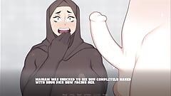 Hidžab koji nosi milfu iz susedstva Mariam je jebana
