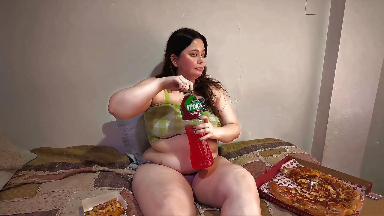 Nicole Chubby Pizza Belly Stuffing