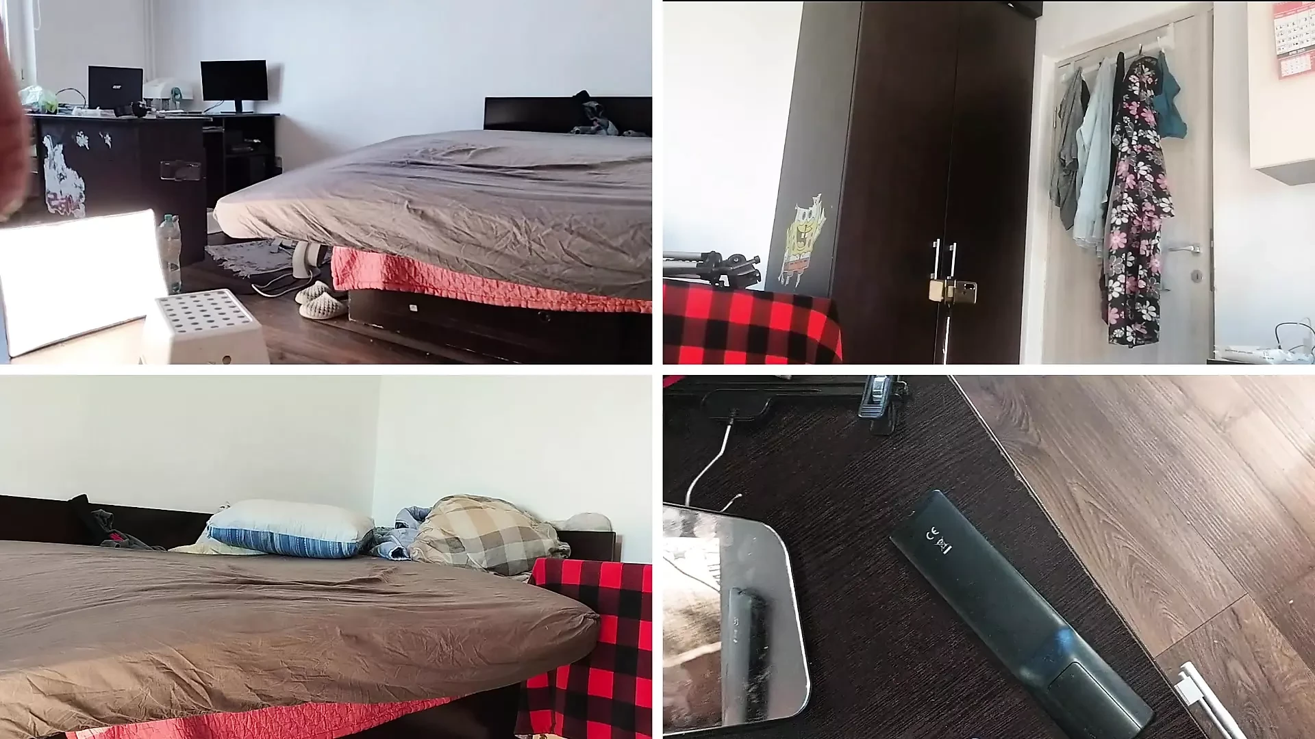 A szexi feleség bozontos haja meztelenül táncol. Szőrös barna punci, nagy mellek, nagy segg.