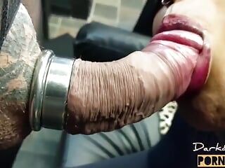 Horny Queen Dea Hungry for Huge Cock in Passionate Blowjob...