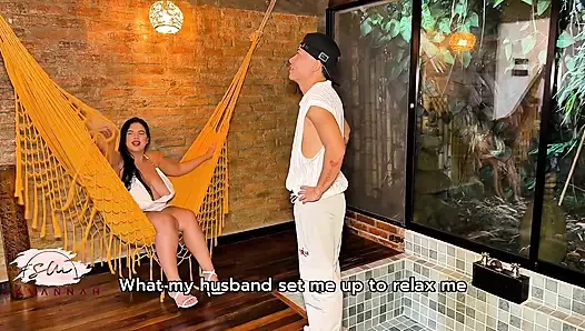 Voluptuous Boss Asks her Gardener to have Sex with her so he can keep his Job - Savannah Watson