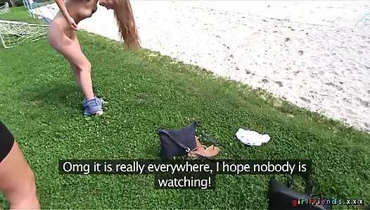 Girlfriends xxx - cewek eropa yang lagi sange ketemu sama pacarnya di pinggir danau untuk sesi jilat memek di luar ruangan