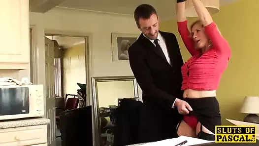 Mature uk sub gets cuffed and dominated over