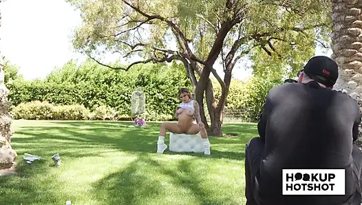 BTS - Jesse Pony Poses Almost Nude In An Outdoor Photoshoot!